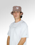 Hazy Pink FAIF Logo Corduroy Bucket Hat
